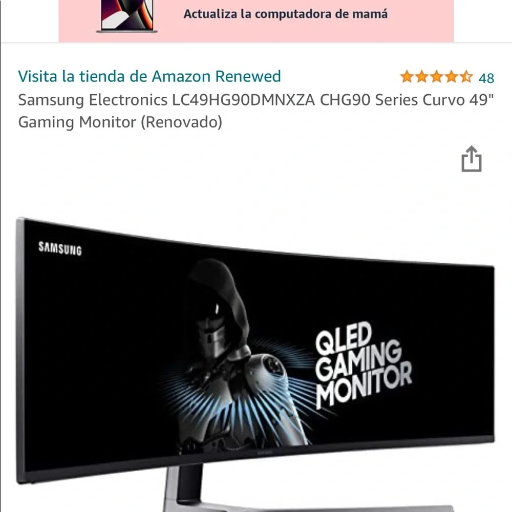 Samsung Electronics LC49HG90DMNXZA CHG90 Series Curvo 49